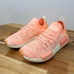 58 Adidas NMD R1 STLT Primeknit Sunset Peach Shoes Womens Sz 6
